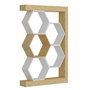Hanah Home Estantería Roble y Blanco Moderna Novedosa 90x24.6x140 cm
